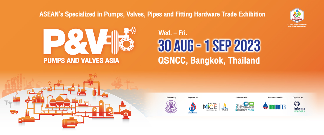 Pumps & Valves Asia 2023 E-Newsletter Header