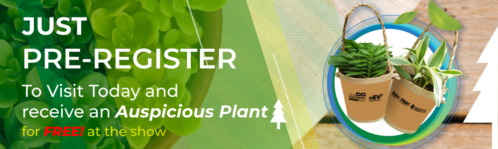 “Just pre-register to visit today and receive an auspicious plant for free at the show”