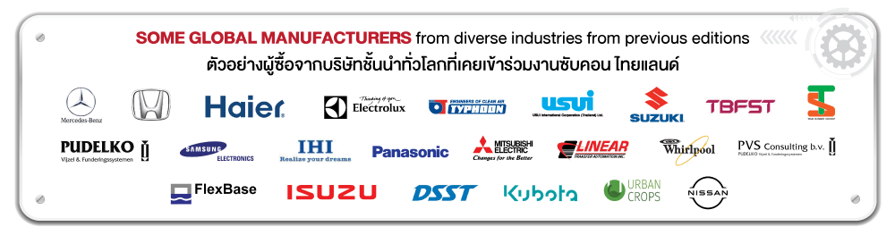 Some global manufacturers from diverse industries from previous editions