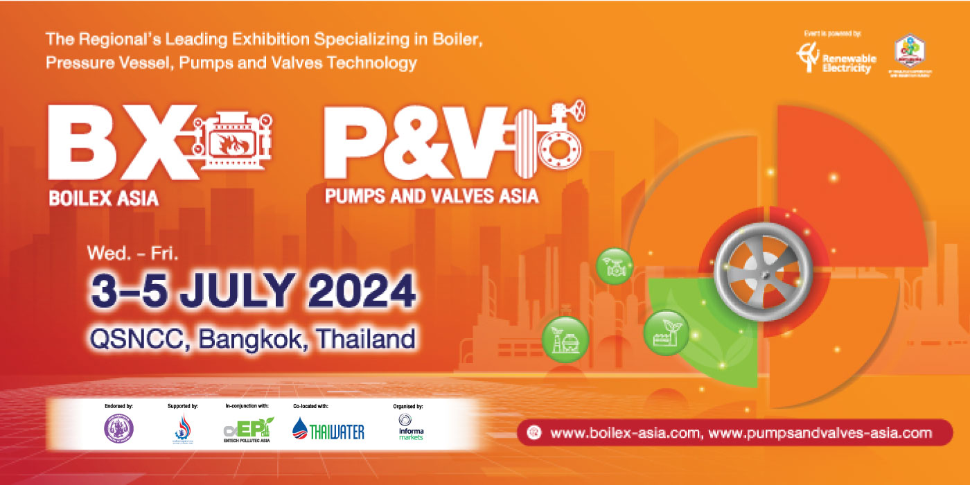 Boilex Asia and Pumps & Valves Asia 2024 E-Newsletter Header