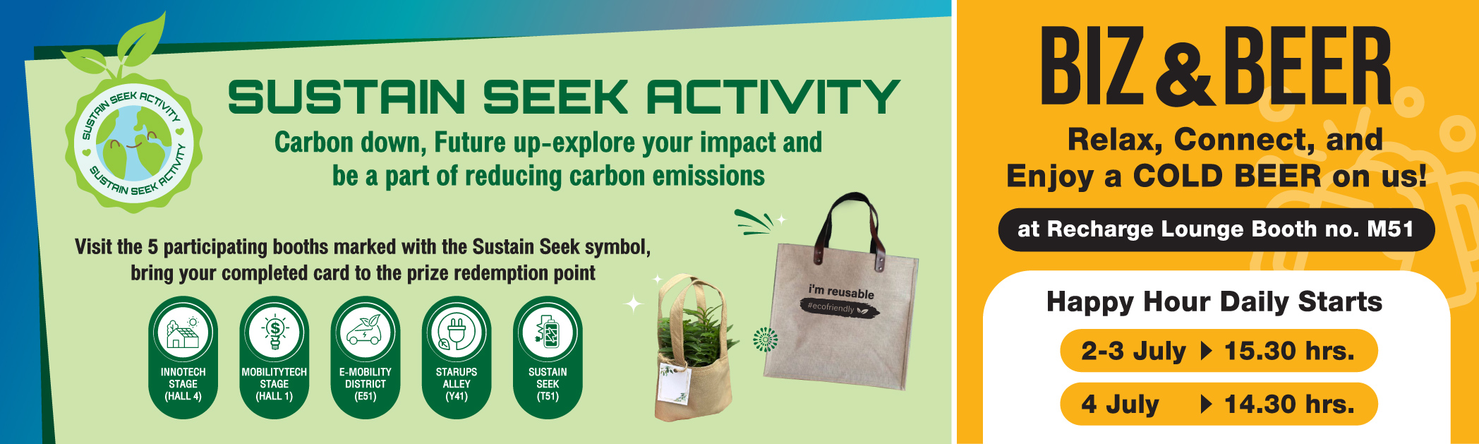 Sustain Seek Activity & Biz & Beer