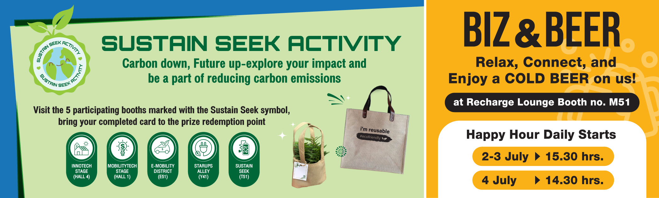 Sustain Seek Activity & Biz & Beer