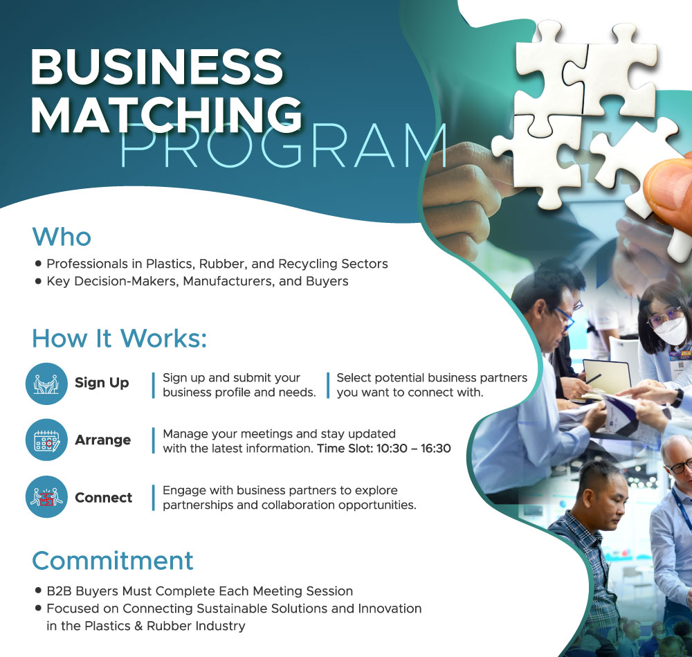 Plastics & Rubber Thailand 2025 Business Matching Program